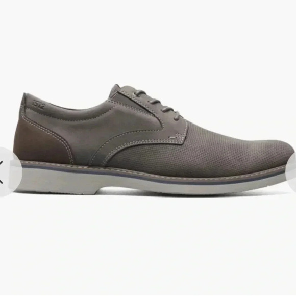 Nunn Bush CADET PLAIN TOE OXFORD comfort‎ gel memory lightweight mens 9.5 gray - Picture 1 of 8
